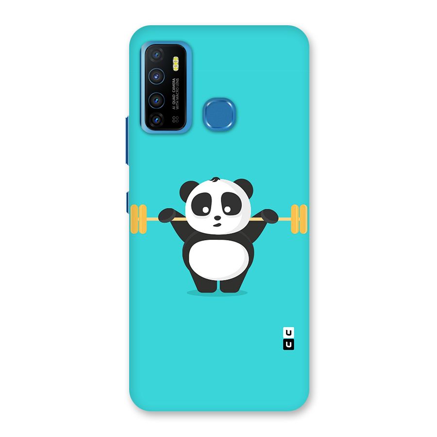 Cute Weightlifting Panda Back Case for Infinix Hot 9