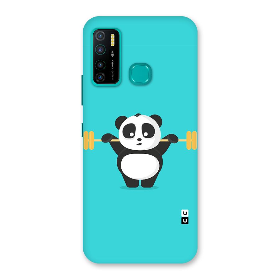 Cute Weightlifting Panda Back Case for Infinix Hot 9 Pro