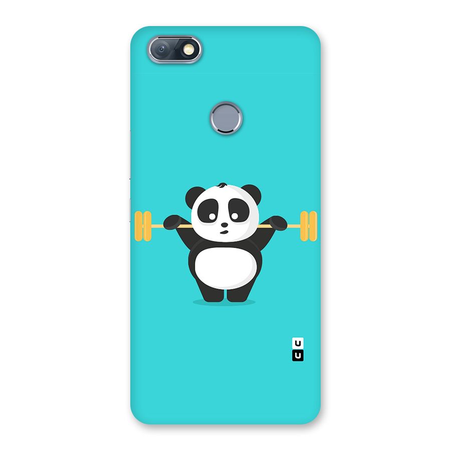 Cute Weightlifting Panda Back Case for Infinix Note 5