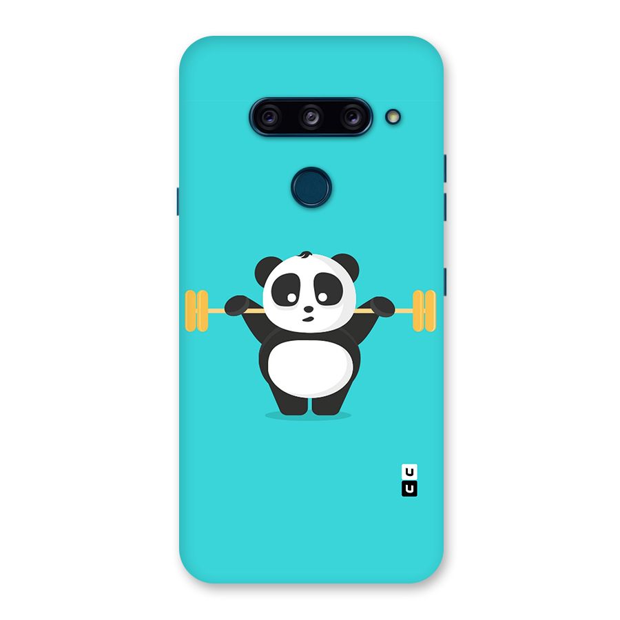 Cute Weightlifting Panda Back Case for LG  V40 ThinQ