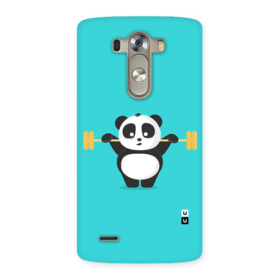 Cute Weightlifting Panda Back Case for LG G3