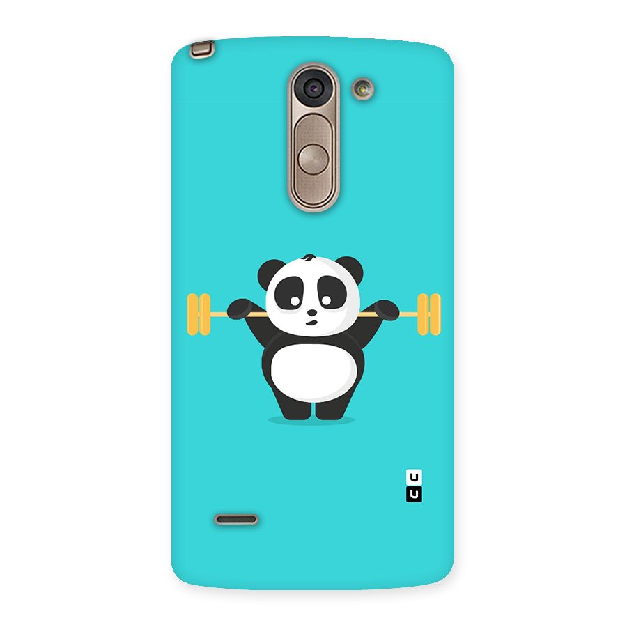 Cute Weightlifting Panda Back Case for LG G3 Stylus