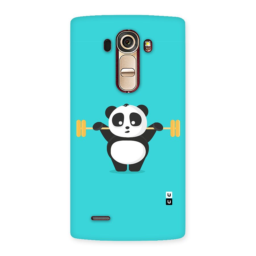 Cute Weightlifting Panda Back Case for LG G4