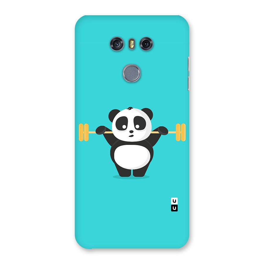 Cute Weightlifting Panda Back Case for LG G6