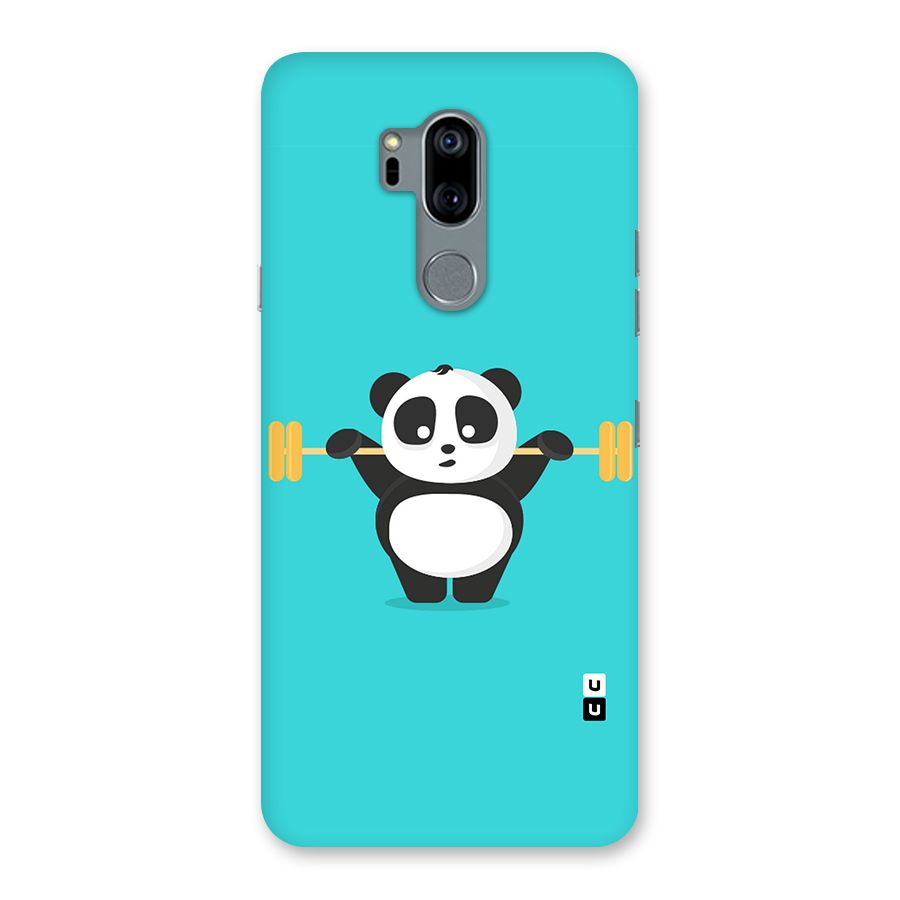 Cute Weightlifting Panda Back Case for LG G7
