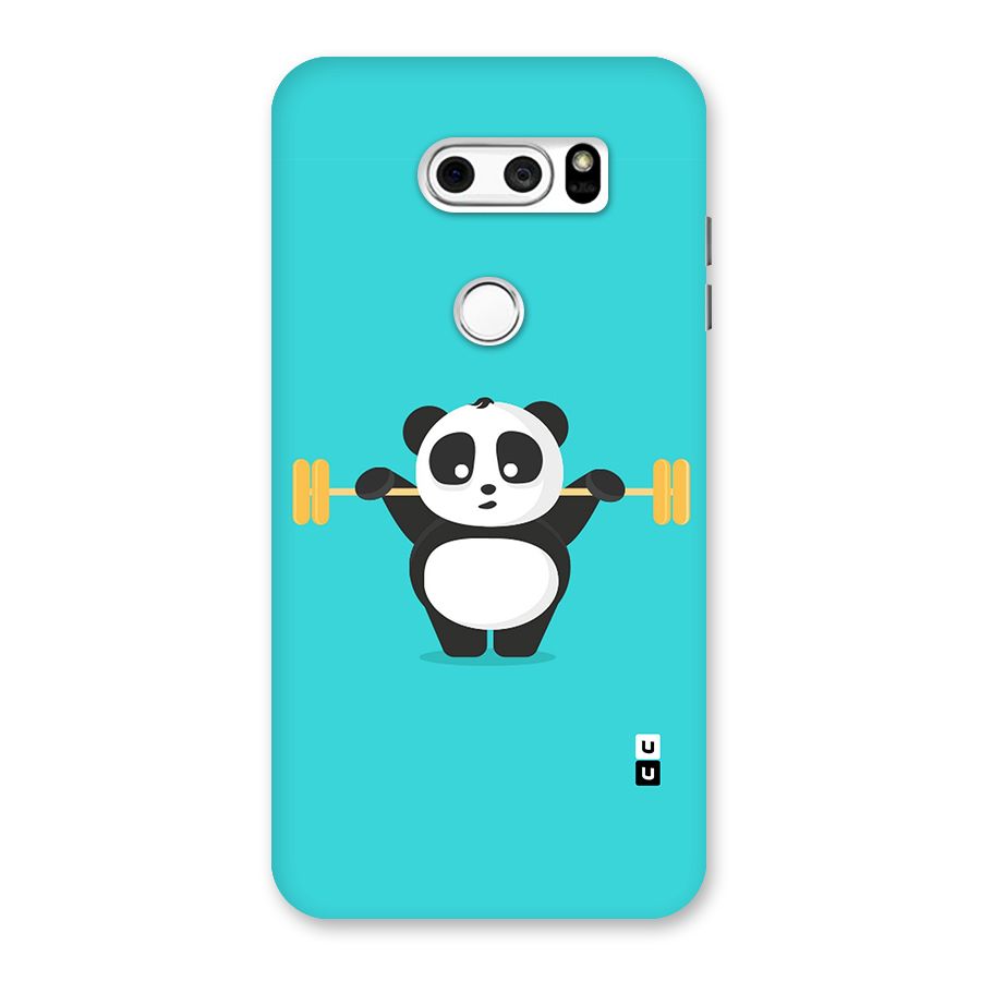 Cute Weightlifting Panda Back Case for LG V30