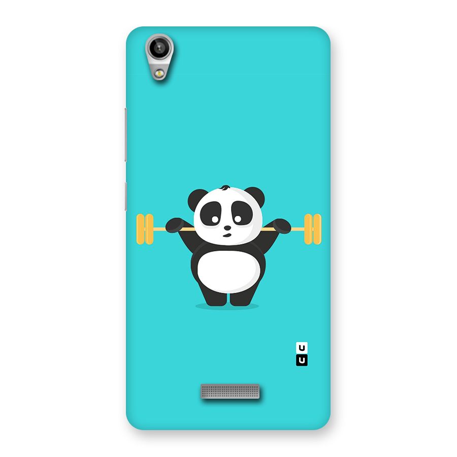 Cute Weightlifting Panda Back Case for Lava-Pixel-V1