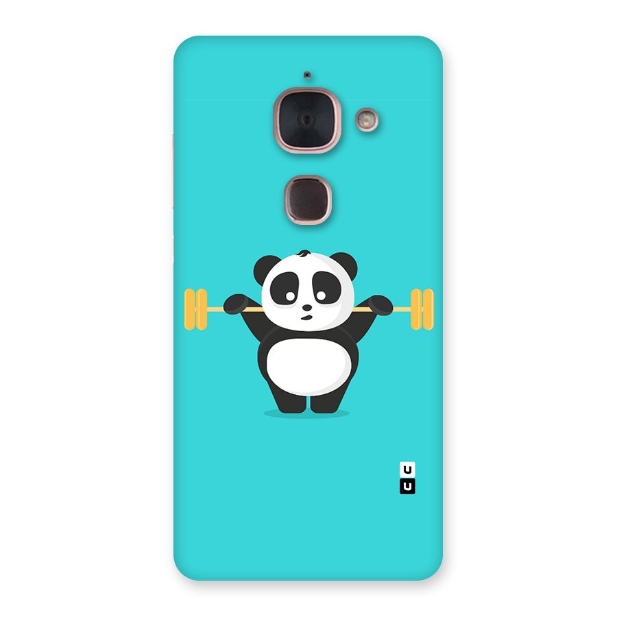 Cute Weightlifting Panda Back Case for Le Max 2