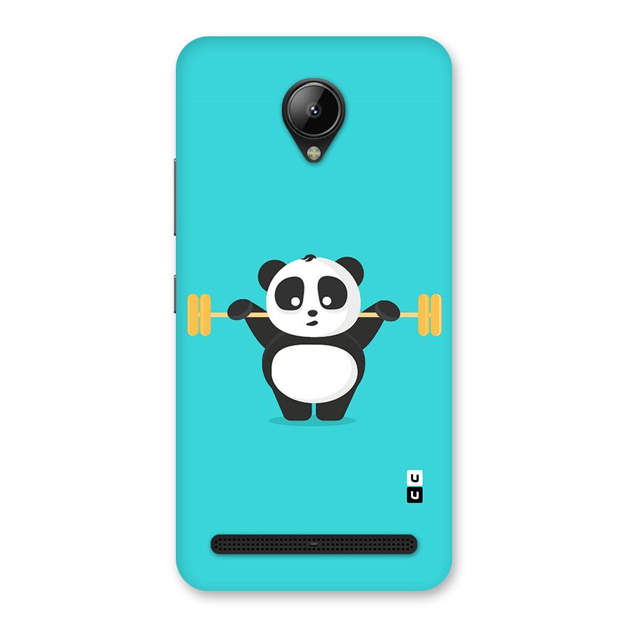 Cute Weightlifting Panda Back Case for Lenovo C2
