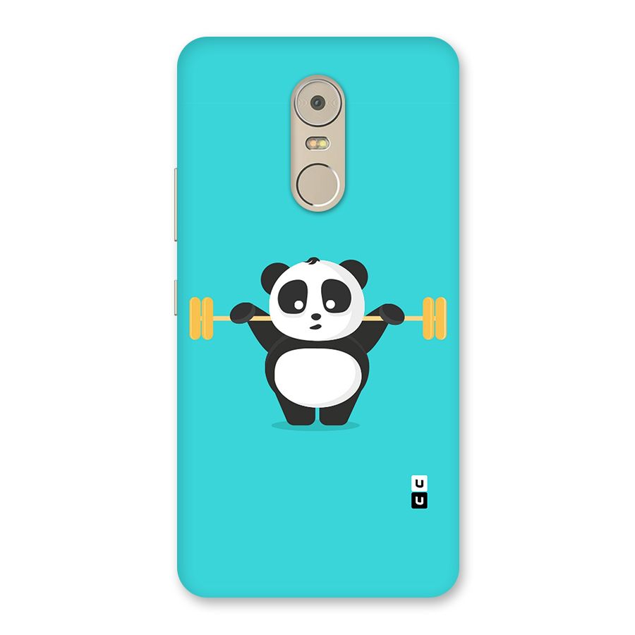 Cute Weightlifting Panda Back Case for Lenovo K6 Note