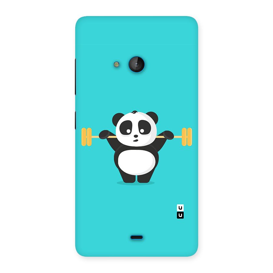 Cute Weightlifting Panda Back Case for Lumia 540