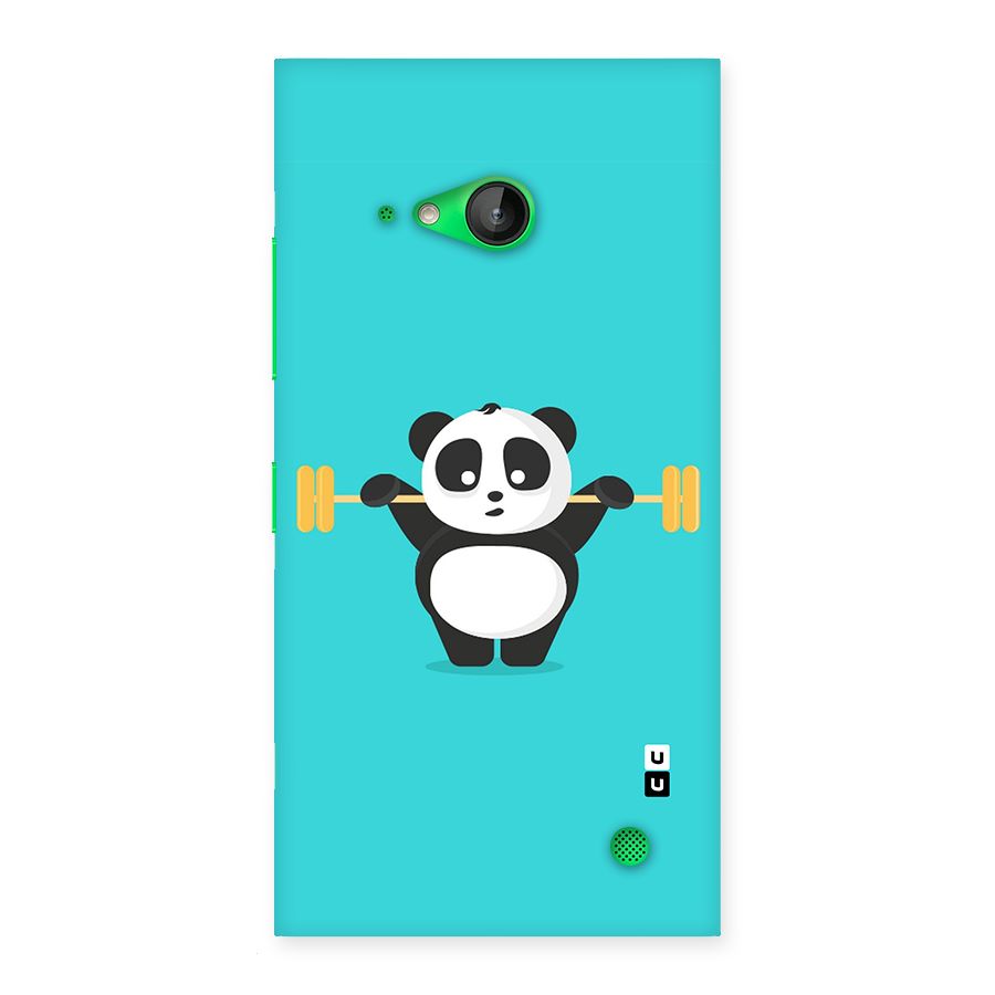 Cute Weightlifting Panda Back Case for Lumia 730