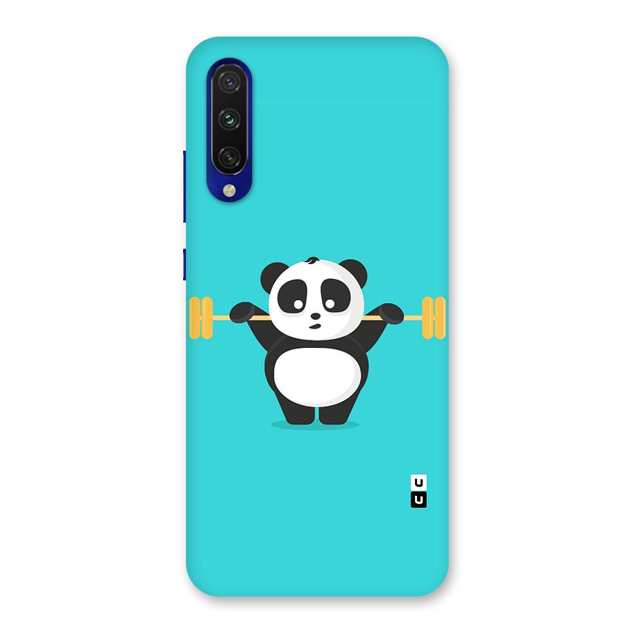 Cute Weightlifting Panda Back Case for Mi A3