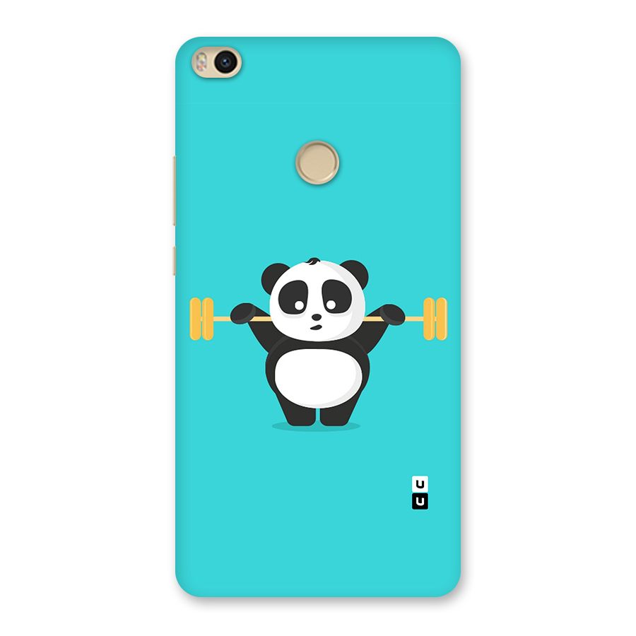 Cute Weightlifting Panda Back Case for Mi Max 2