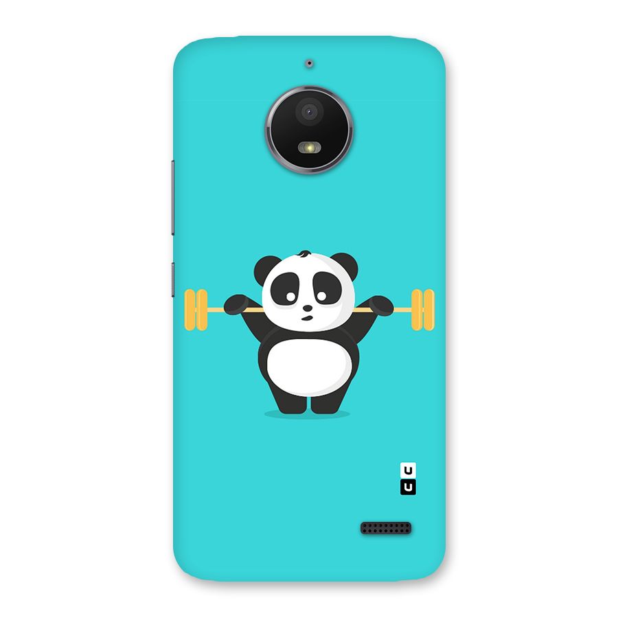 Cute Weightlifting Panda Back Case for Moto E4