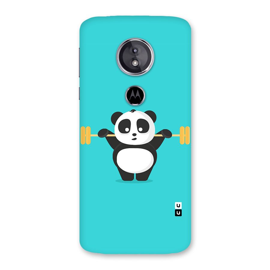 Cute Weightlifting Panda Back Case for Moto E5