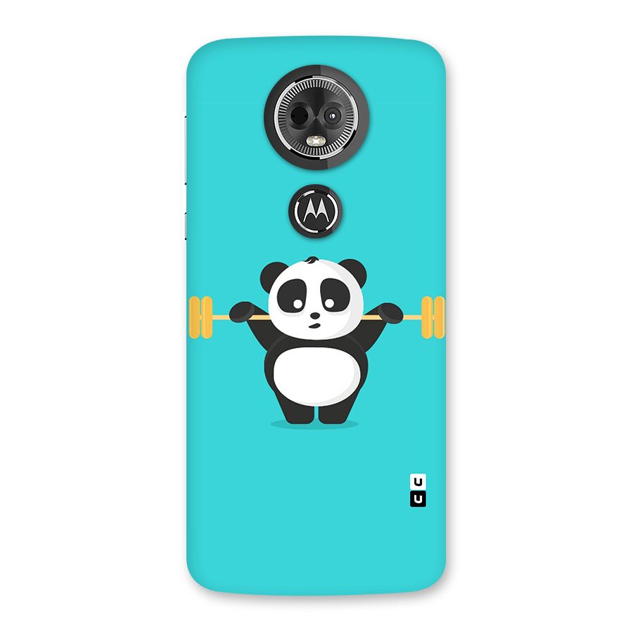 Cute Weightlifting Panda Back Case for Moto E5 Plus