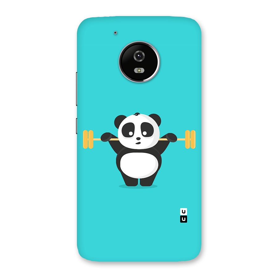 Cute Weightlifting Panda Back Case for Moto G5