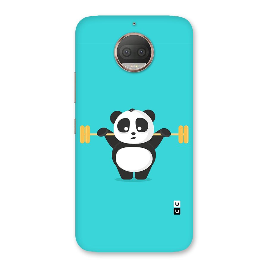 Cute Weightlifting Panda Back Case for Moto G5s Plus