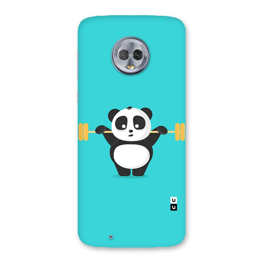 Cute Weightlifting Panda Back Case for Moto G6