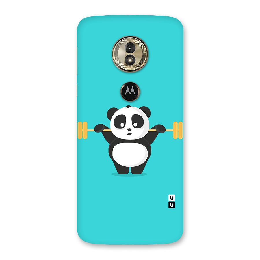Cute Weightlifting Panda Back Case for Moto G6 Play
