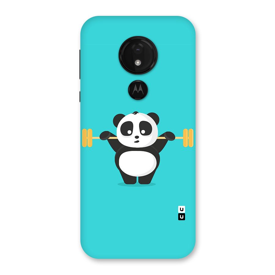 Cute Weightlifting Panda Back Case for Moto G7 Power