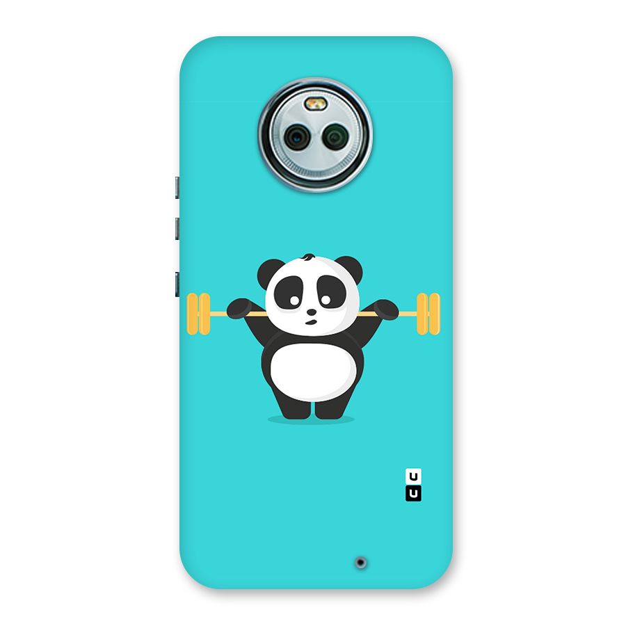 Cute Weightlifting Panda Back Case for Moto X4