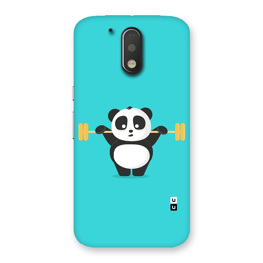 Cute Weightlifting Panda Back Case for Motorola Moto G4 Plus