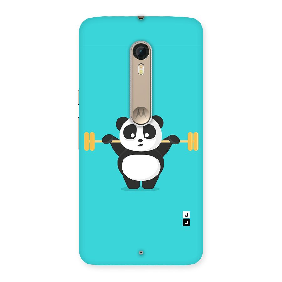 Cute Weightlifting Panda Back Case for Motorola Moto X Style
