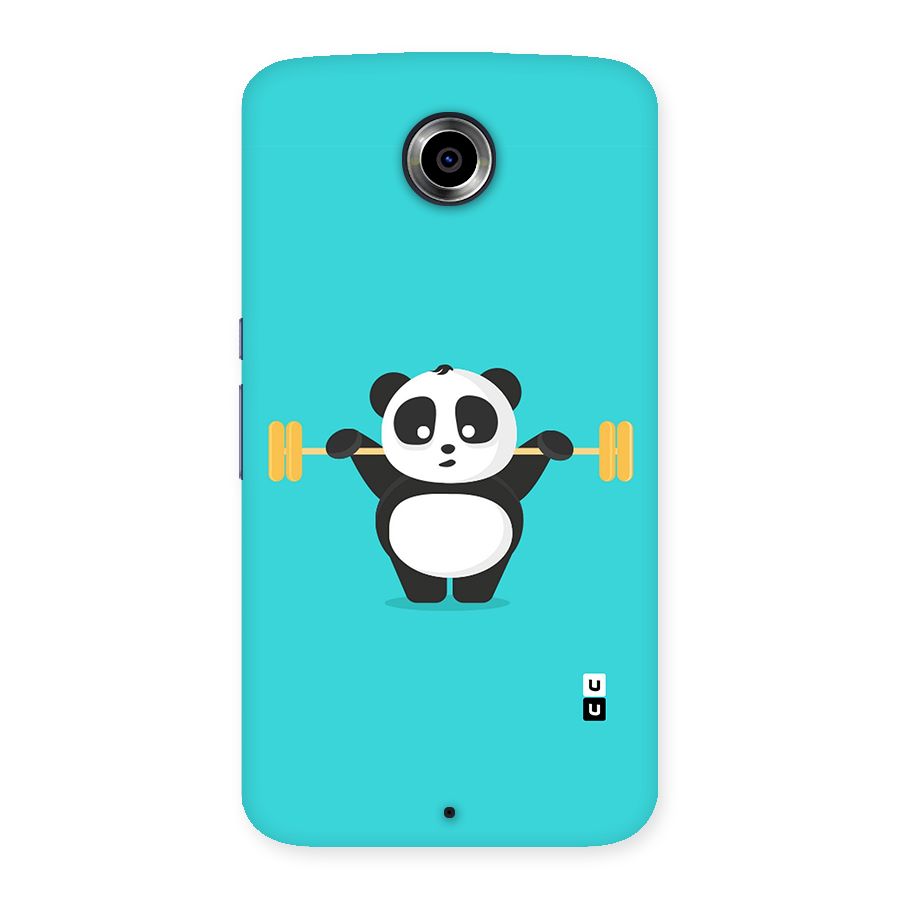 Cute Weightlifting Panda Back Case for Nexsus 6