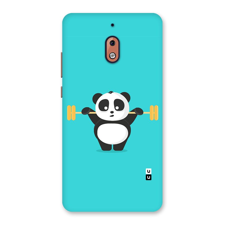 Cute Weightlifting Panda Back Case for Nokia 2.1