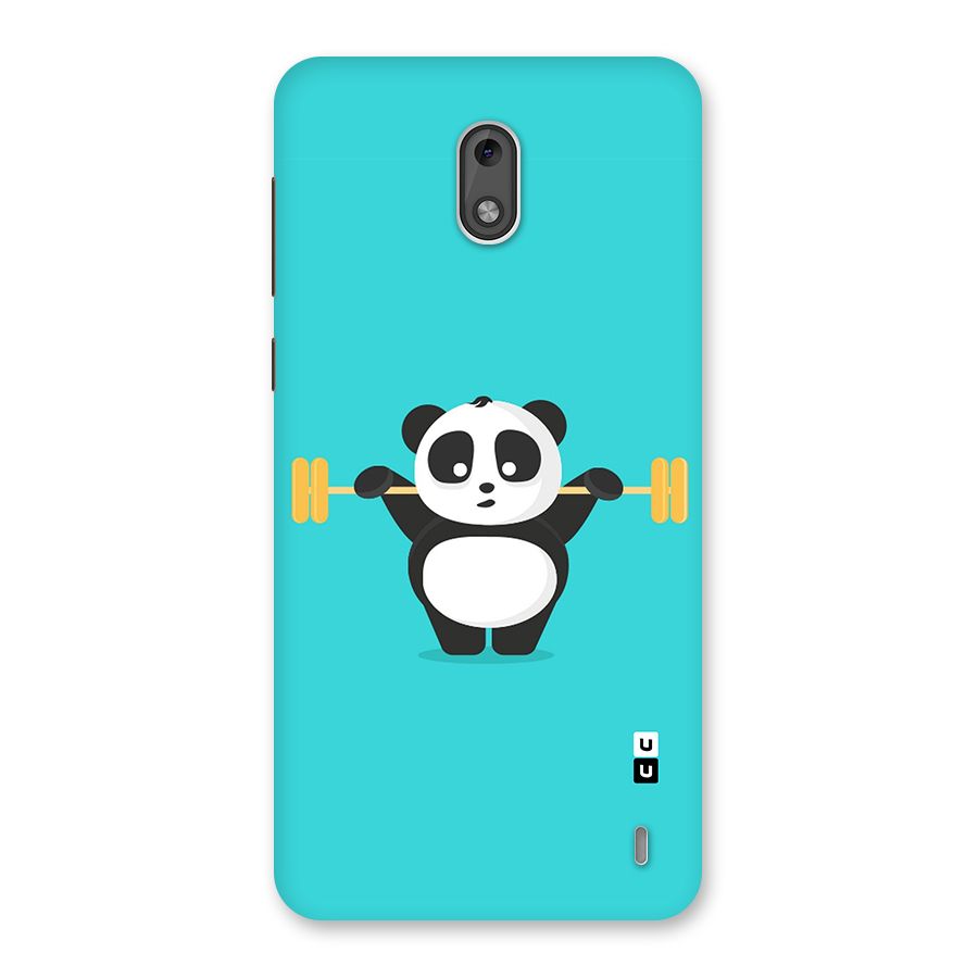 Cute Weightlifting Panda Back Case for Nokia 2