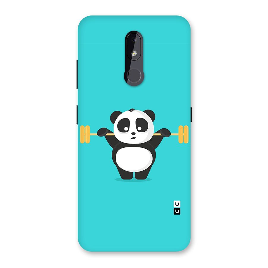 Cute Weightlifting Panda Back Case for Nokia 3.2