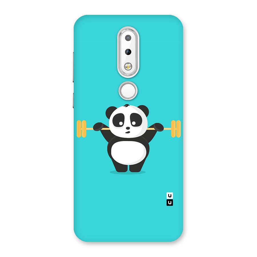 Cute Weightlifting Panda Back Case for Nokia 6.1 Plus