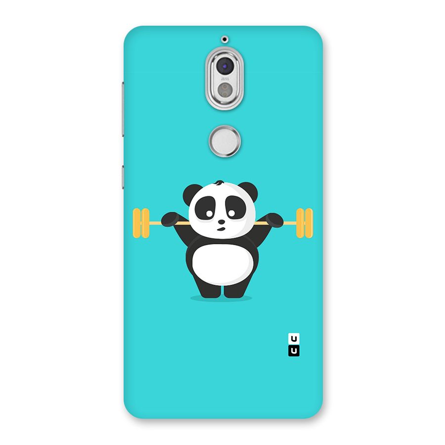 Cute Weightlifting Panda Back Case for Nokia 7
