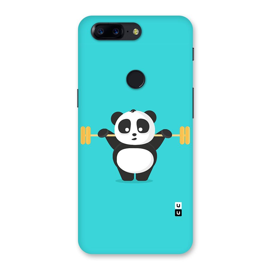 Cute Weightlifting Panda Back Case for OnePlus 5T