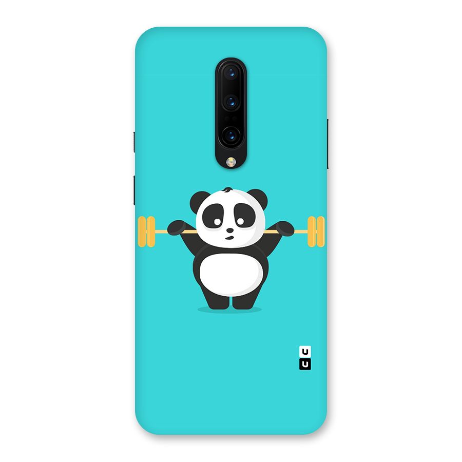 Cute Weightlifting Panda Back Case for OnePlus 7 Pro