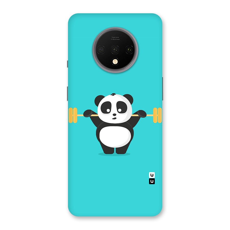 Cute Weightlifting Panda Back Case for OnePlus 7T