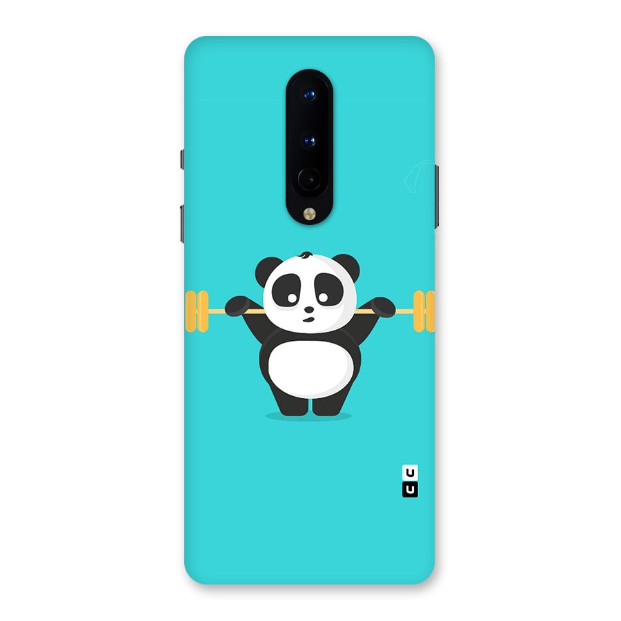 Cute Weightlifting Panda Back Case for OnePlus 8