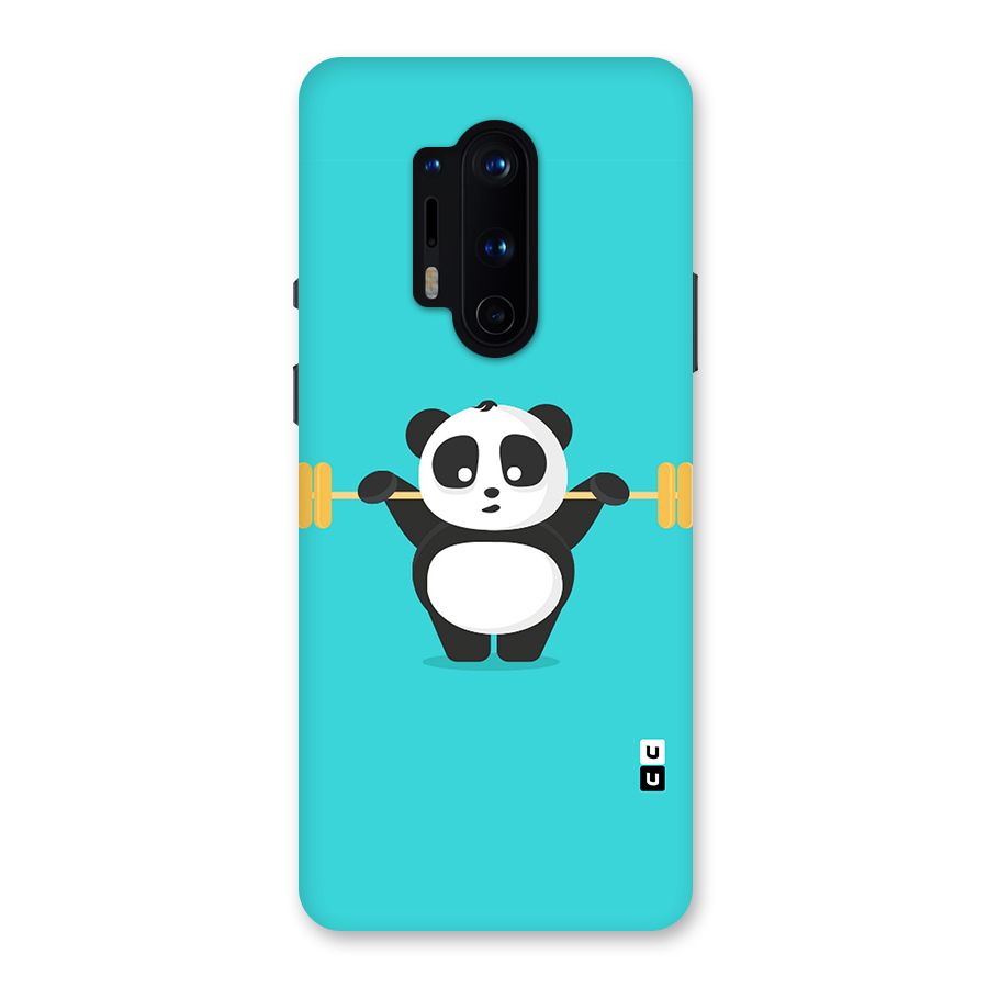 Cute Weightlifting Panda Back Case for OnePlus 8 Pro