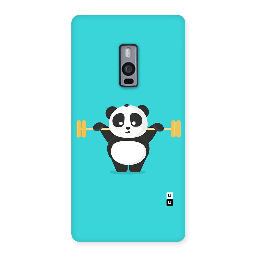 Cute Weightlifting Panda Back Case for OnePlus Two