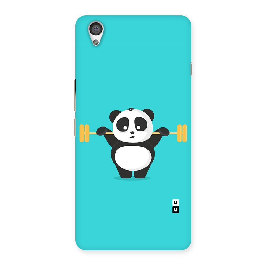 Cute Weightlifting Panda Back Case for OnePlus X