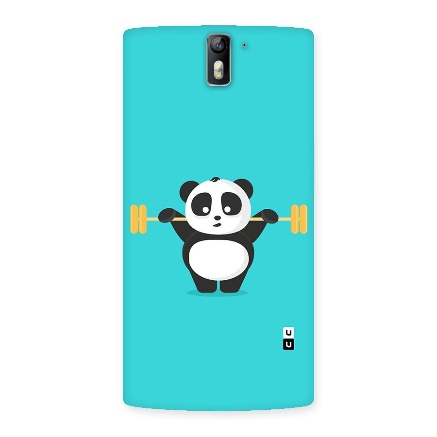 Cute Weightlifting Panda Back Case for One Plus One