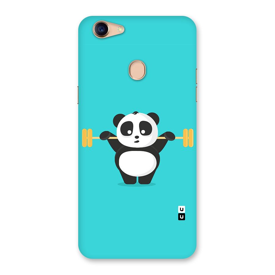 Cute Weightlifting Panda Back Case for Oppo F5 Youth