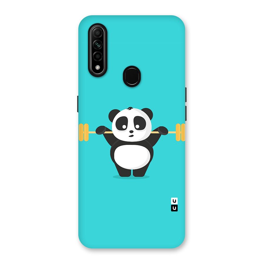 Cute Weightlifting Panda Back Case for Oppo A31