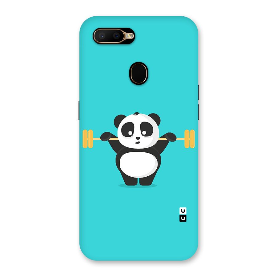 Cute Weightlifting Panda Back Case for Oppo A5s