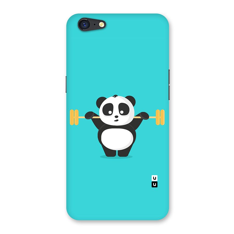 Cute Weightlifting Panda Back Case for Oppo A71
