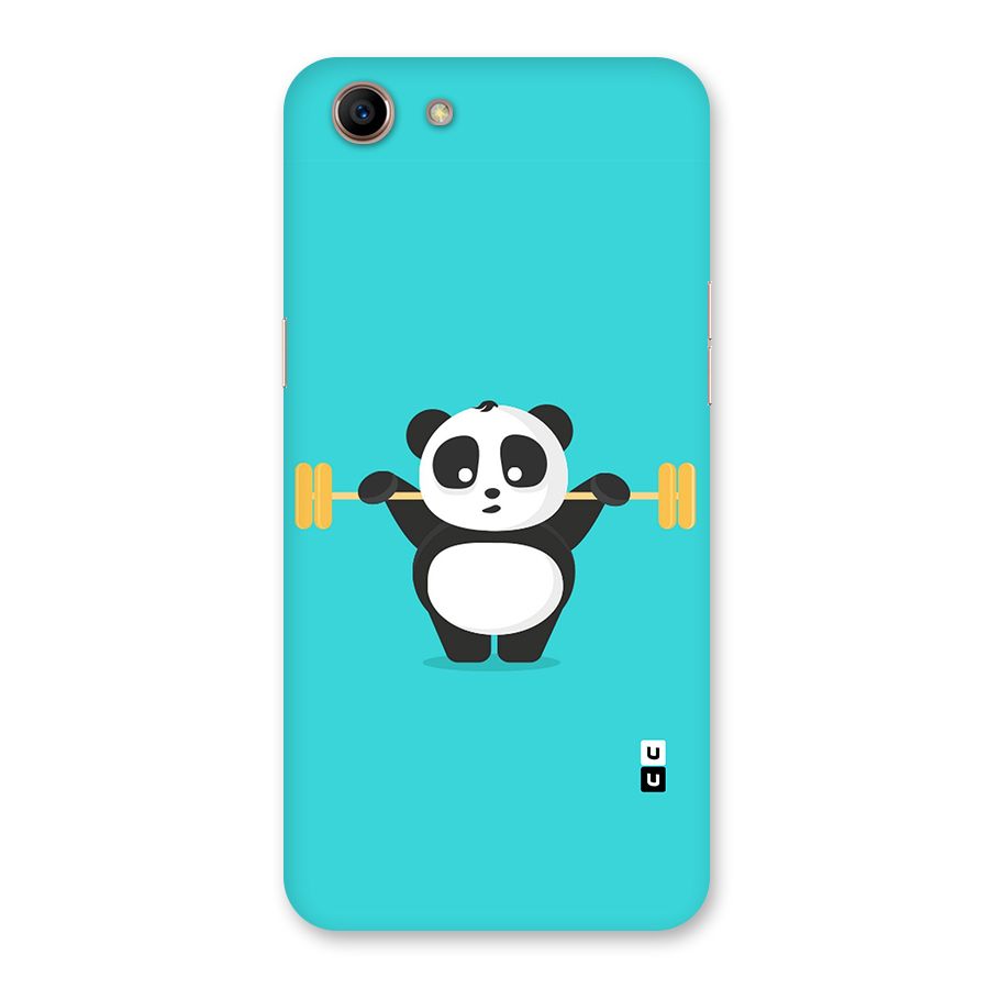 Cute Weightlifting Panda Back Case for Oppo A83 (2018)