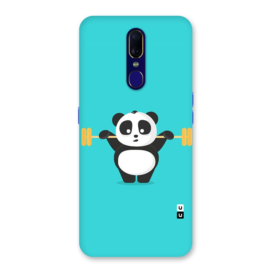 Cute Weightlifting Panda Back Case for Oppo F11