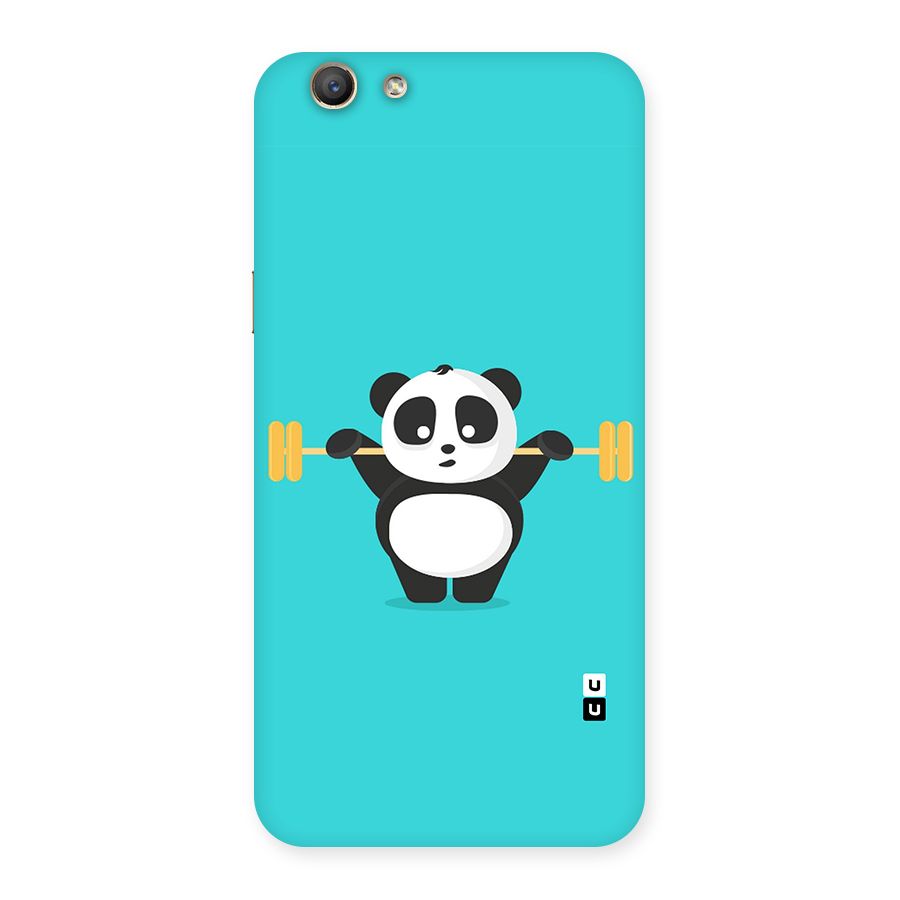 Cute Weightlifting Panda Back Case for Oppo F1s